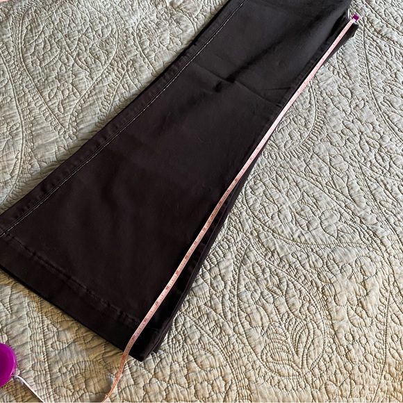 EUC 7FAMK Black Denim Flare Pants Sz 28 - Picture 9 of 13
